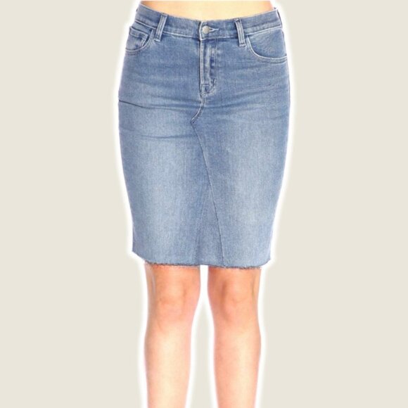 J Brand Blue Denim Skirt Sz 26 - Picture 1 of 6